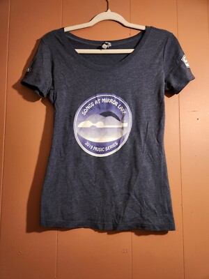 Next Level Women's Junior Large T-shirt Songs of Mirror Lake, Lake Placid