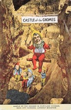 Balanced Rock City Gardens Lookout Mountain Tennessee Fantasy Vtg Postcard E15