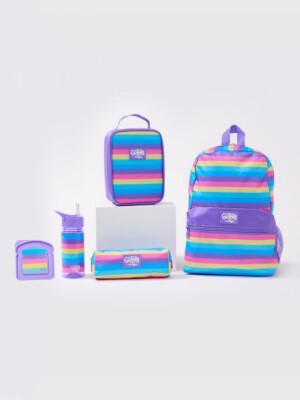 Giggle by Smiggle Piece Backpack Bundle Container (mixed stripes)  UK