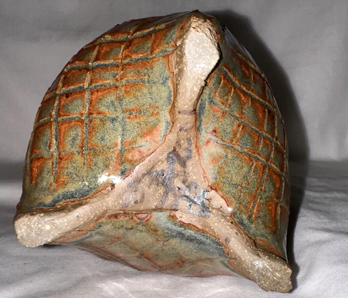 Earth Tones Stoneware Studio Pottery Drip Glaze 7" Vase Signed Ceramic Deco Gift - Picture 13 of 15