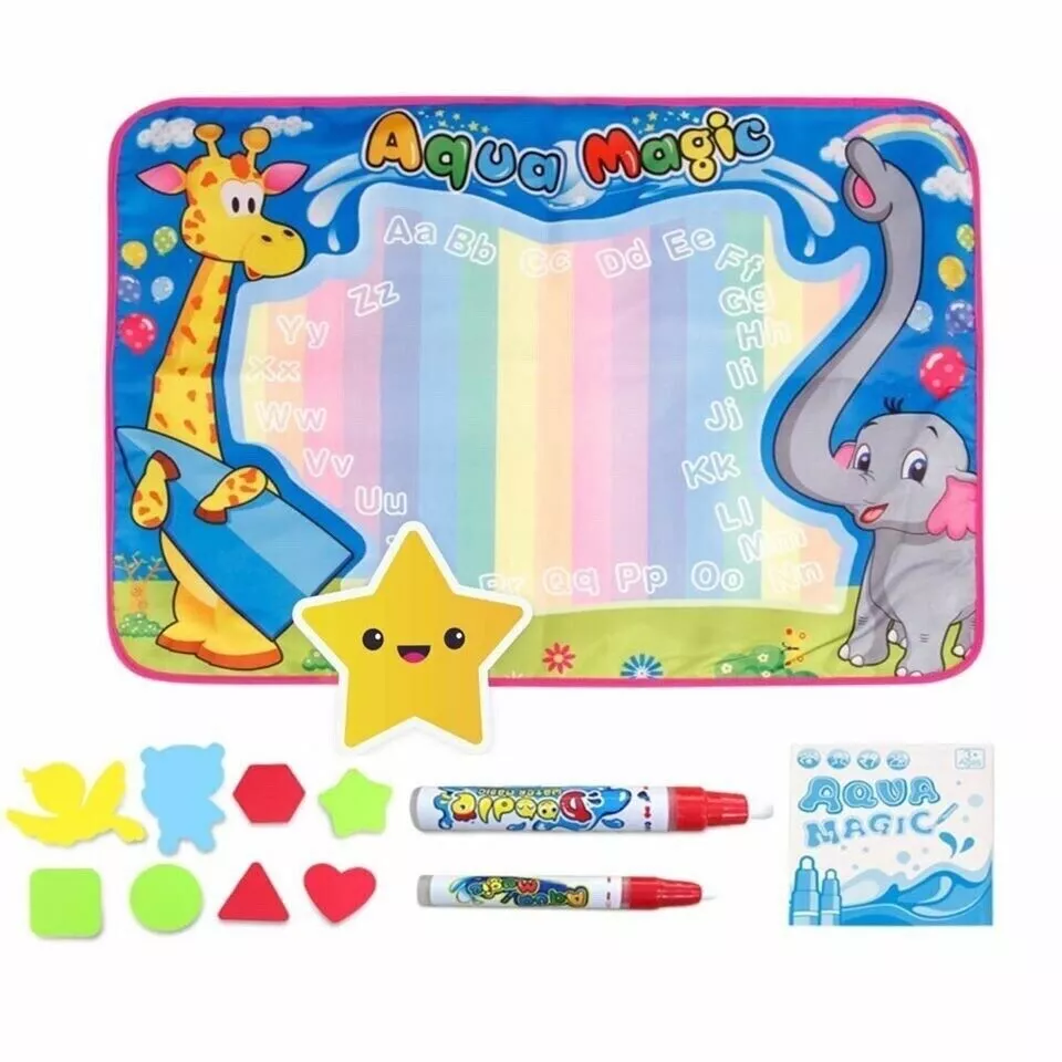 Large Aqua Doodle Water Painting Drawing Mat Mess Free 72 x 52 - Image 4 of 4