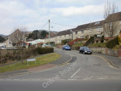 Foto 6x4 Machen Close, Risca vom Kanalansicht Ende. c2010