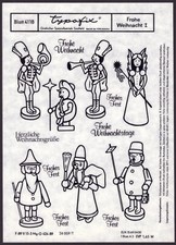 DDR Haftdruckabriebfolie « typofix » Blatt 4118 „Frohe Weihnacht I“ Rubbelbild