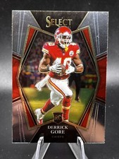 2021 Select Football Derrick Gore Premier Level Rookie #184 Chiefs RC