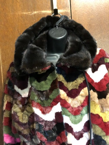 Patchwork Sheared Mink Jacket, Ladies M - Picture 4 of 10