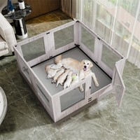 Whelping Box with Waterproof Pad Heavy Duty Dog Puppy Pen Clear Acrylic Pet Cage 11
