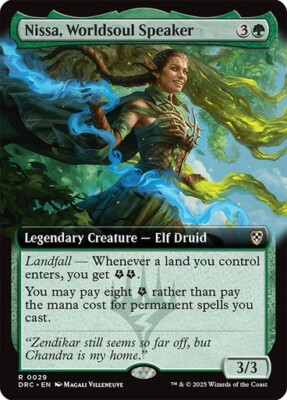 Commander: Aetherdrift MTG Magic Nissa, Worldsoul Speaker (Extended Art)