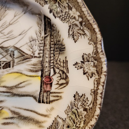 The Friendly Village ("Made in England" Backstamp) Bread Plates by Johnson Bros - Picture 6 of 12