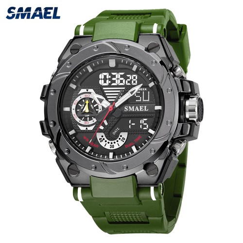 Smael UOMO SPORT MILITARE OROLOGIO LED Dual Display digitale elettronica  orologi da polso | eBay
