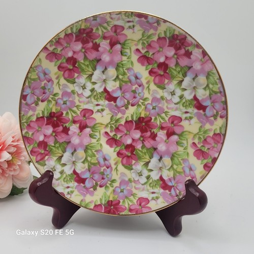 VTG Shafford Saucer Floral Forget Me Not Flowers Gold Gilt Replacement Orphan
