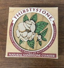 Set of 4 Thirstystone Natural Sandstone Coasters in Box, Made in USA