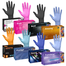 Nitrile Disposable Medical Exam Gloves 100 200 300 Vinyl, Latex, Powder Free