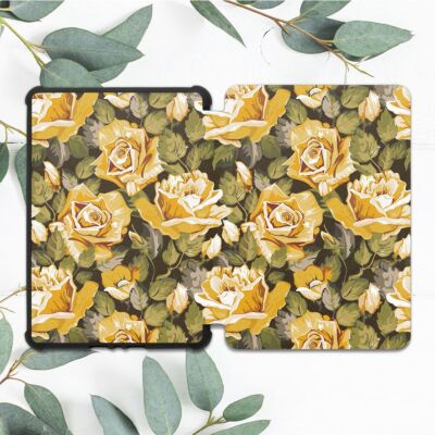 Aesthetic Retro Floral Yellow Case For All-new Kindle 10th Gen Kindle ...