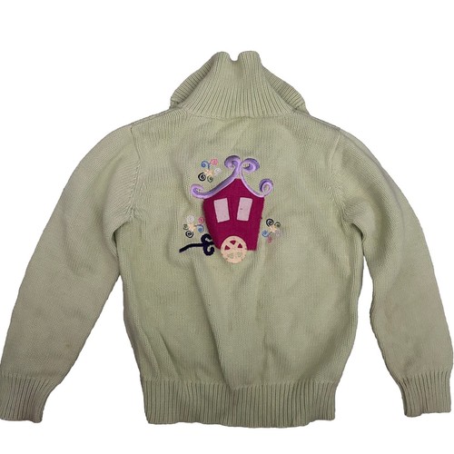 Vintage Talbots Kids Princess And The Frog Cardigan Size 8 - Picture 2 of 5