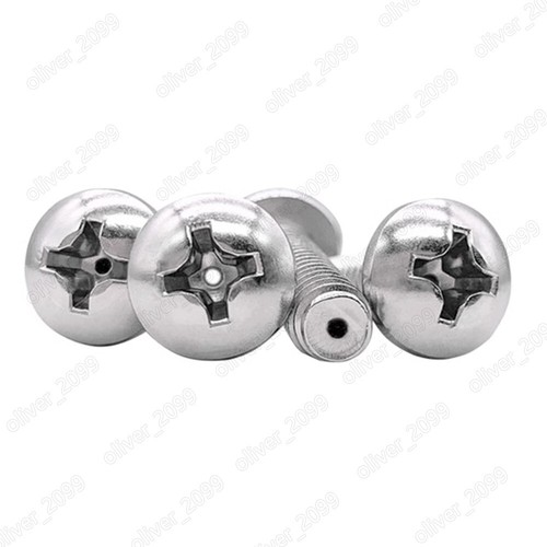 304 Stainless Steel Phillips Cross Pan Head Hollow Screws M2/M3/M4/M5/M6/M8/M10 - Picture 2 of 5