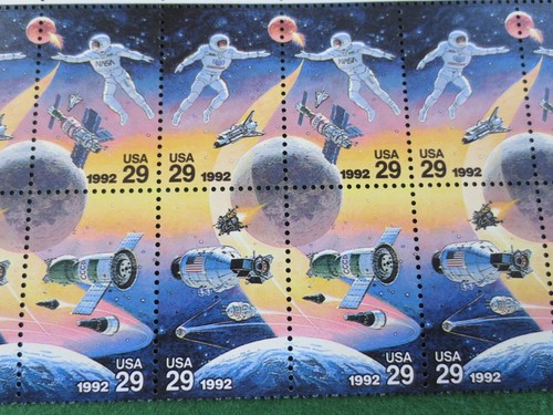 Space Exploration 1992 29¢ Doc Scott# 2631-34 Block of 20 MNH - Picture 4 of 5