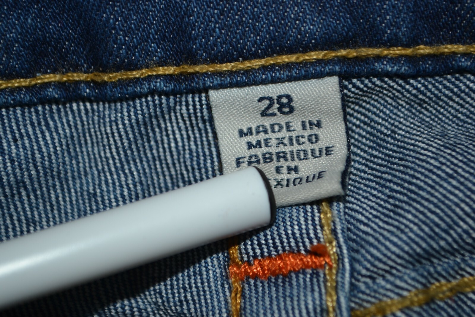 True Religion Women's Slim Straight Pocket Flaps Blue Denim Jeans Sz 28x33 thumbnail 9