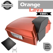 Orange Lava Rushmore Chopped Tour Pak Pack Fits 1997+ Harley Touring/Softail
