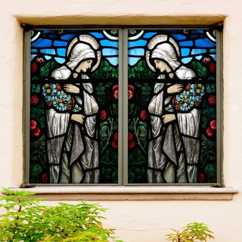 3D White Nun A743 Window Film Print Sticker Cling Stained Glass UV Zoe - Photo 1/11