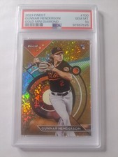 Gunnar Henderson 2023 Topps Finest Rookie Card /50 Gold Mini Diamond PSA 10