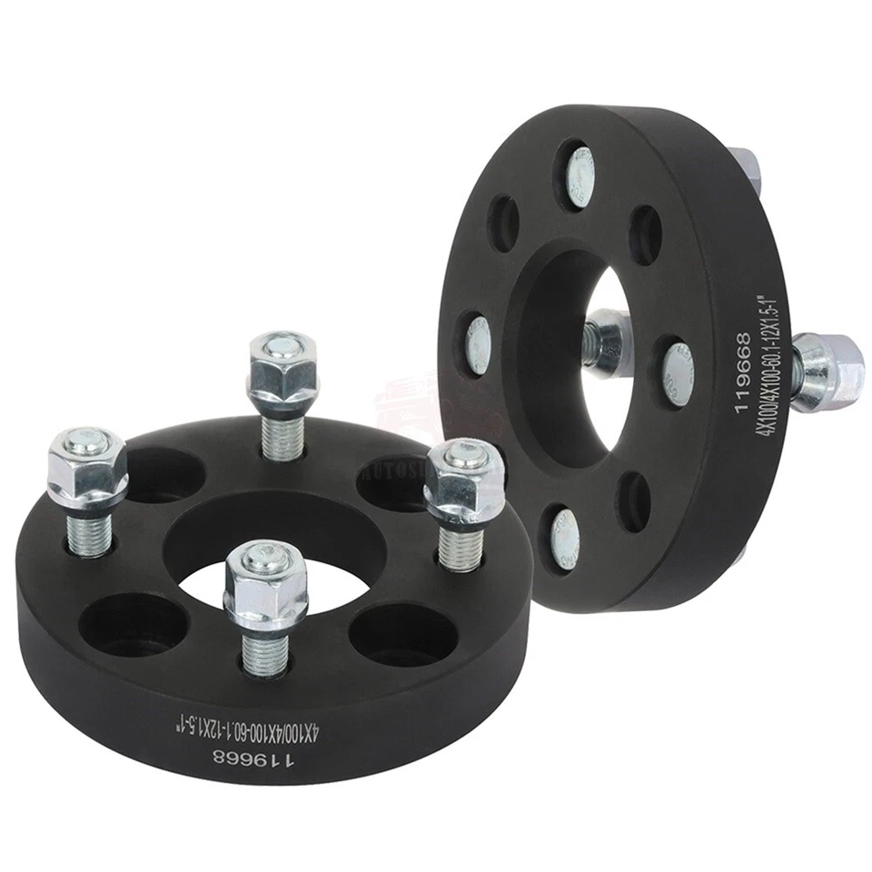 Espaçadores de roda 2 peças 1" 4x100 12x1,5 parafusos prisioneiros para Toyota Celica Corolla Prius - Imagem 2 de 4