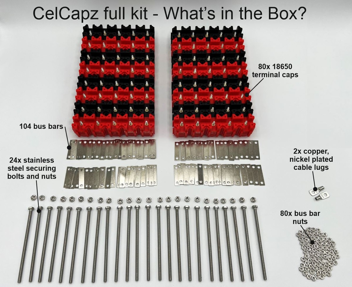 CelCapz by Vruzend UK Battery Builders Kit 18650 Cells No Solder