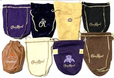 Lot of 8 Crown Royal Whiskey Collectible Bag Collection All Different Styles