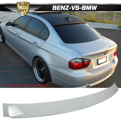06-11 BMW 3 Series E90 4Dr AC Painted Alpine White III #300 ABS Roof Spoiler