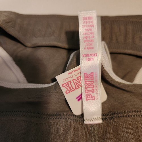 NEW Victoria’s Secret PINK Thick Logo Waistband Panties Large Nwt Green White - Picture 4 of 4