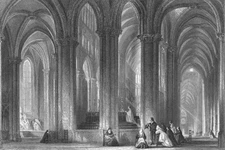 France GOTHIC TOURS CATHEDRAL CHURCH SAINT GATIEN ~ Old 1865 Art Print Engraving
