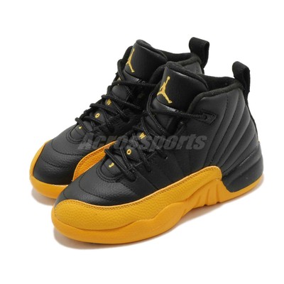 jordan 12 gold black