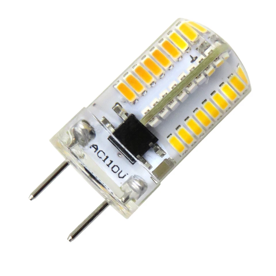10pcs G8 Bi-Pin T5 64 3014 LED Light Bulb Dimmable Crystal Lamp 120V Warm White - Image 3 of 4