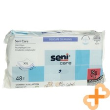 SENI CARE Lingettes Humides Jetables 48 Nettoyage Délicat Avec Vitamine E