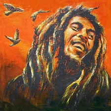 Bob Marley Painting Reggae music Artwork Canvas Giclee Print