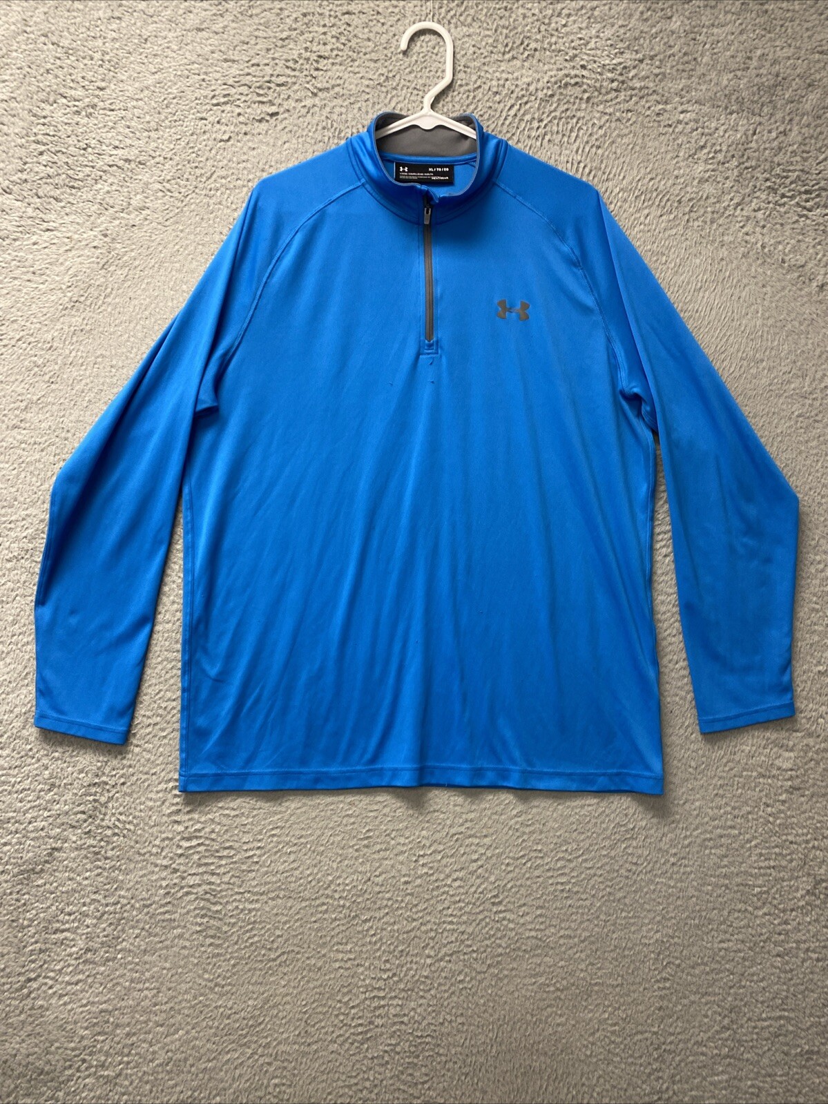 Under Armour Shirt Men's Size XL UA Tech 1/4 Zip Blue 61-38