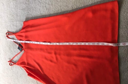 Topshop orange mini slip dress strappy v-neckline size 14 Tall NWT. - Picture 12 of 13