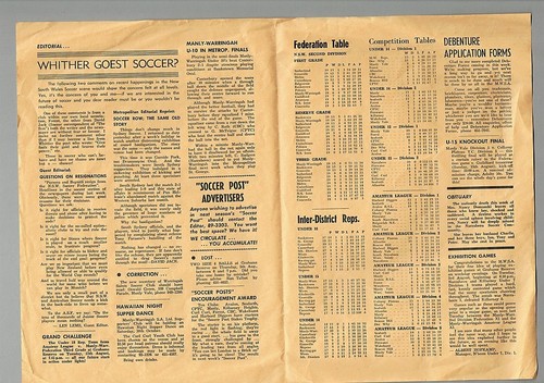 #T102. 1971 MANLY WARRINGAH SOCCER ASSOCIATION NEWS LETTER - Picture 2 of 3