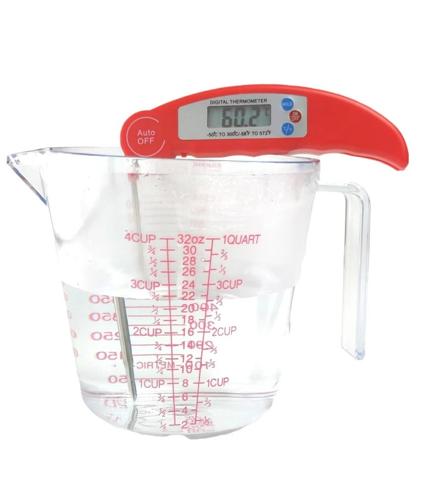 Meat Thermometer Probe Grill Instant Read Food , Red