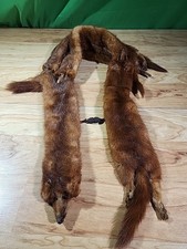 Vintage 49  4 Mink Pelts Fur Scarf Collar Stoll 40s 50s
