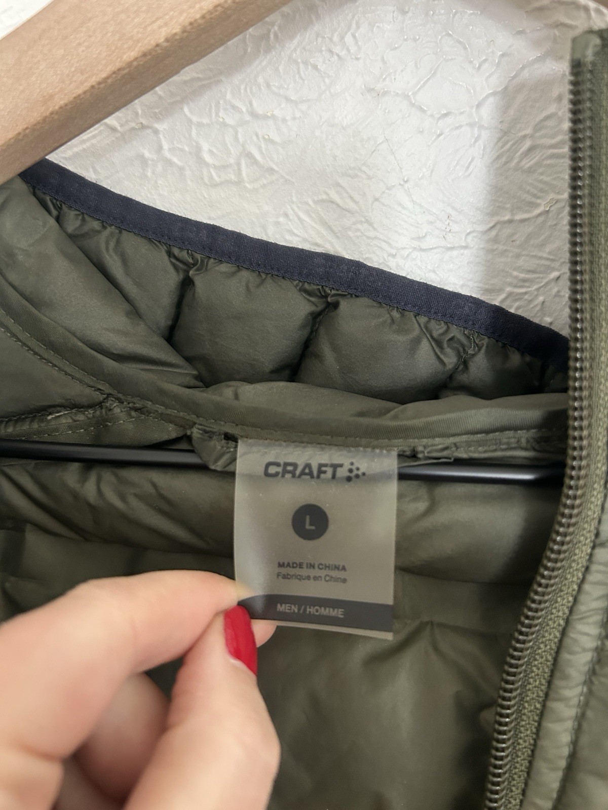 Craft Green Light Down Jacket Zip Front Down Fill… - image 6