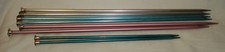 8 Boye USA Blue Pink Aluminum Metal 10   9 8 Single Point Knitting Needles Pr