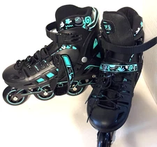 Hikole Inline Skates Adult Women/Men,Adjustable 2-in-1 Roller Blades Size 9-10.5