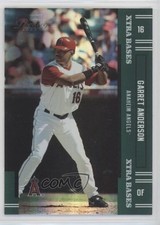 2005 Playoff Prestige Xtra Bases Green 10/50 Garret Anderson #16 s1i