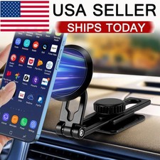 360  Rotation Magnetic Phone Holder Foldable Car Mount Stand Dashboard Universal