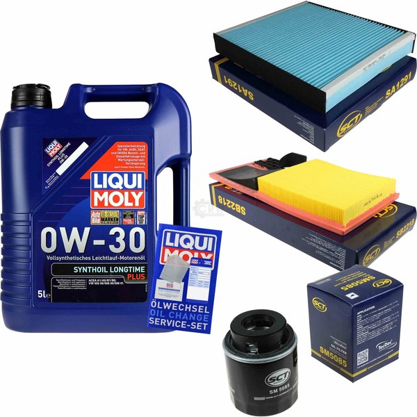 Inspektionskit Filter Liqui Moly ÖL 5L 0W-30 FüR Skoda Roomster 5J 1.6-image