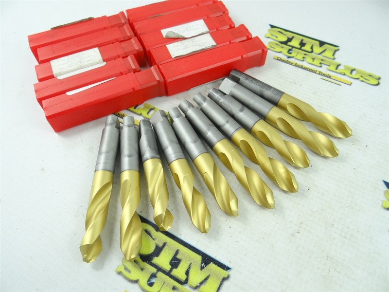NEW! LOT OF 10 GUHRING TIN-COATED HSS DRILLS 1/2" DIA