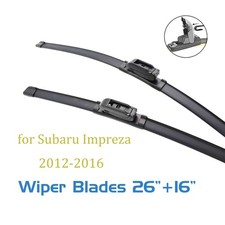 2,Wipers Blades 26"  16" for Subaru Impreza 2012-2016 All-seasons Front J-hook