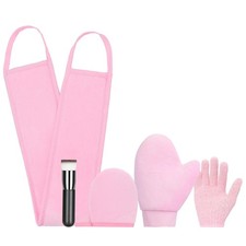 UNIMEIX 5 Pack Self Tanning Mitt Applicator Kit Self Tan Back Applicator with Se