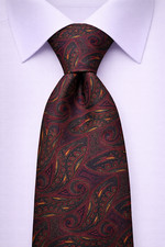 POLO RALPH LAUREN Mens Paisley Silk Neck Tie Hand Made in Italy 3.5x59