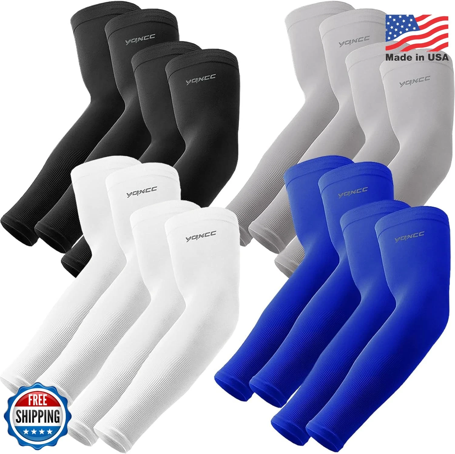 YQXCC 8 Pack Arm Sleeves UV Sun Protection Cooling Compression Sports
Opens in a new window or tab